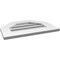 Ekena Millwork Octagonal Top Surface Mount PVC Gable Vent: Functional, w/ 3-1/2"W x 1"P Standard Frame, 22"W x 16"H GVPOT22X1601SF - alternate 2